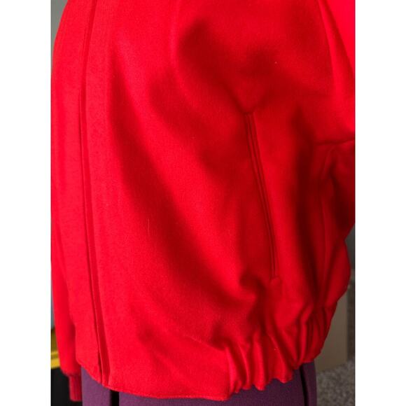 Vintage Women’s Red Pendleton Wool Bomber Jacket Quilted Line #564 Size Medium - Picture 3 of 7